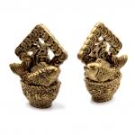 Карп на монетах SEW24-14 ПАРА под бронзу символ удачи и карьерного продвижения 7см-5см NS-502