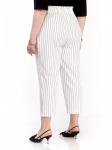 Брюки 1217 белые в тонкую черную полоску, Pretty