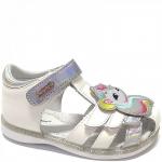 20-406E бел/серебро Сандалии для девочек (26-29)/8