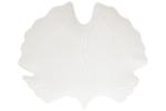 Блюдо-листок (гинкго) сервировочное (белый) Мадагаскар в подарочной упаковке