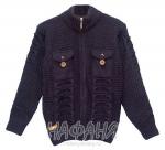 Вязанная кофта на замочке