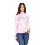 Водолазка  ЛВ0296П1 Женская с принтом Reve короткое горло розовый