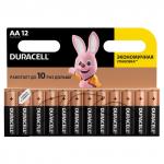 Батарейки КОМПЛЕКТ 12 шт, DURACELL Basic, AA (LR06, 15А), алкалиновые,пальчиковые,блистер,(ш/к 6546)