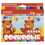 Восковые мелки утолщенные BRAUBERG/ПИФАГОР 18 цв., на масляной основе, яркие цвета, 222971