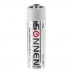 Батарейки КОМПЛЕКТ 10 шт, SONNEN Alkaline, АА (LR6, 15А), алкалиновые, пальчиковые, короб, 451086