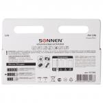 Батарейки КОМПЛЕКТ 10 шт, SONNEN Alkaline, АА (LR6, 15А), алкалиновые, пальчиковые, короб, 451086
