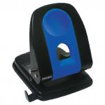 Дырокол металлический BRAUBERG "Office Expert", до 35 листов, черно-синий, 228605