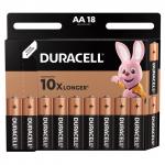 Батарейки КОМПЛЕКТ 18 шт, DURACELL Basic, AA (LR06, 15А), алкалиновые,пальчиковые,блистер,(ш/к 7519)