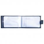 Визитница карманная BEFLER "Грейд" на 40 визиток, натур. кожа, на кнопке, синяя, V.31.-9, ш/к-16015