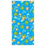 Полотенце вафельное банное 376/1 Баня цвет синий