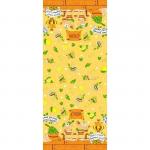 Полотенце вафельное банное 377/5 Баня новая цвет лимон