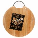 Доска разделочная круглая с металлической ручкой 28,5х2 см