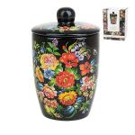 Банка для сыпучих продуктов (конус) "Романс" d=9,5 см. h=15,5 см. v=600мл. (подарочная упаковка)