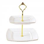 Ваза двухъярусная 16,5 см/20 см ф. квадр. CMB0124-A снежная королева/з