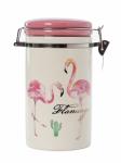 Банка для сыпучих продуктов (клипс) "Фламинго" d=10 см. h=19 см. v=1000мл.