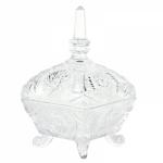 Ваза с крышкой Снежинка, квадр