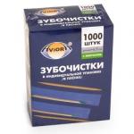 Зубочистки БАМБУК, инд. ПП-упак, С МЕНТОЛОМ, 1000 шт. карт. уп, AVIORA