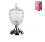 Ваза с крышкой H-21 см метал. ножка (1873)