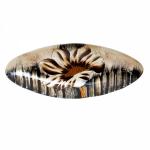 Блюдо стеклянное ЦВЕТЫ 42,5х17 см