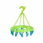 Вешалка + 16 прищепок пластик