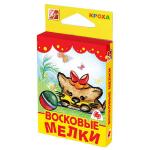 Мелки масляные трехгранные КРОХА, 6 цв.,  d=10,5 мм, с европодвесом