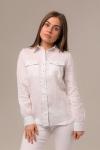 Блузка из льна 21-01 белый