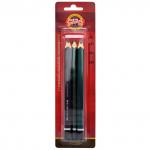 Набор карандашей ч/г, 2B, 4B, 6B (2М, 4М, 6М), дерево, заточ., трехгранный, ассорти, без ластика, KOH-I-NOOR, TRIOGRAPH, (3 шт в уп), блистер с е/п