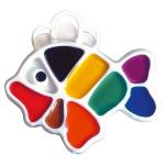 Краски акварельные, медовые, 9 цв., классика, без кисти, ЛУЧ, КРОХА РЫБКА, пластик. футляр с е/п