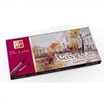 Краски акварельные, 24 цв., классика, без кисти, ЛУЧ, ЛЮКС, пластик. футляр в картон. короб.