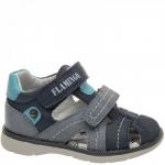 201S-DK-1814 син/гол Сандалии для мальчиков (22-27)/12