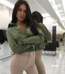 Блузка Luxury Fashion на пуговках сверху khaki M29