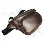 Женская кожаная поясная сумка Corsica. Бронза