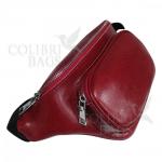 Женская кожаная поясная сумка Corsica. Гранат