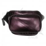 Женская кожаная поясная сумка Corsica. Кофе жемчужный