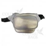 Женская кожаная поясная сумка Corsica. Серый перламутр