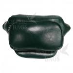 Женская кожаная поясная сумка Corsica. Темно-зеленый