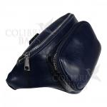 Женская кожаная поясная сумка Corsica. Темно-синий.