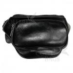 Женская кожаная поясная сумка Corsica. Черный