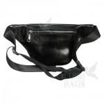 Женская кожаная поясная сумка Corsica. Черный