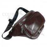Женская кожаная поясная сумка Corsica. Шоколад
