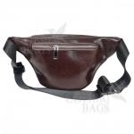 Женская кожаная поясная сумка Corsica. Шоколад