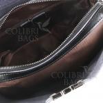 Женская кожаная сумка ARUBA с кисточкой. Черный.