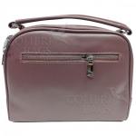 Женская кожаная сумка BIANKA ЗАМША. ПУДРОВЫЙ.