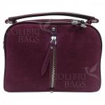 Женская кожаная сумка BIANKA ЗАМША. ЕЖЕВИЧНЫЙ.