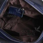 Женская кожаная сумка ARUBA с цепочкой. Темно-синий.