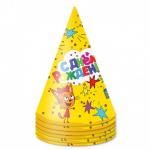 Колпаки Три кота желтый, 6 шт. 6014874