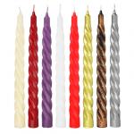LADECOR Свеча винтовая "Барокко-1", парафиновая, 8 цветов, 24 см