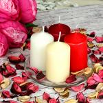 LADECOR Свеча пеньковая,  парафин,  5х9 см,  4 цвета