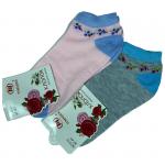 Следки женские Цветочки Мультибренд взрослые E10