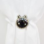 Зая - черный подхват-магнит (2 шт.)